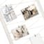 White String Collage with Clothespin Photo Clips, 20X40