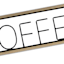 Coffee Metal & Wood Framed Wall Sign, 8x24