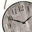 Hanging White Round Plank Wall Clock, 16"