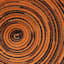 Round Orange & Black Ombre Placemat, 15"