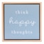 2-Piece Think Happy Thoughts Canvas Set, 8"