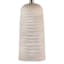 Found & Fable White Ribbed Ceramic Medium Table Lamp with Shade, 23"