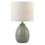 Tracey Boyd Green Ceramic Small Table Lamp with Shade, 21"