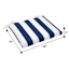 Providence Navy Awning Striped Outdoor Square Seat Cushion