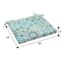 Calista Teal Outdoor Square Seat Cushion