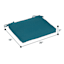 Teal Canvas Outdoor Square Seat Cushion