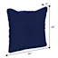 Navy Blue Canvas Tufted Back Cushion
