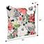 Tamani Raven Floral Outdoor Tufted Back Cushion