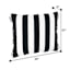 Providence Black Awning Striped Outdoor Corded Back Cushion