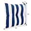 Providence Navy Blue Awning Striped Outdoor Tufted Back Cushion