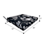Providence Black & White Floral Outdoor Square Seat Cushion
