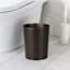 Brown Stainless Steel Round Wastebasket, 5.5l