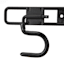4-Piece Black Metal Hook System