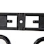4-Piece Black Metal Hook System