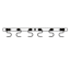 6-Piece Black Metal Hook System