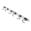 6-Piece Black Metal Hook System