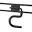 6-Piece Black Metal Hook System