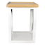 Honeybloom Anna Wood X-Side Accent Table, White