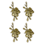 Willow Crossley Set of 4 Gold Floral Napkin Rings