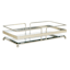 Sotto Satin Nickel Mirrored Rectangular Mirrored Vanity Tray, 6x12