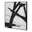 Crosby St. Glass Framed Black Abstract Canvas Wall Art, 24"