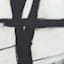 Crosby St. Glass Framed Black Abstract Canvas Wall Art, 24"