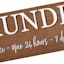 Laundry Open 24/7 Veneer Box Wall Decor, 24x8