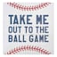 Take Me Out to Ball Game Baseball Canvas Wall Art, 14"