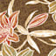 Brown Floral Washable Tufted Empress Accent Rug, 27x45