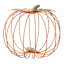 Homespun Harvest LED Wire Pumpkin Decor, 15"