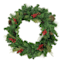 Pre-Lit Mixed Pine & Berry Wreath, 30"