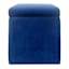 Stuart Square Storage Ottoman, Navy Blue