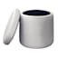 Stuart Round Storage Ottoman, Grey