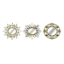 3-Piece Gold Ornate Wall Mirror Set, 10"