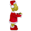 Plush Heart Hands Grinch in Santa Suit, 7"