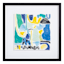 Glass Framed Abstract Wall Art, 16"