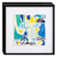 Glass Framed Abstract Wall Art, 16"