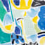 Glass Framed Abstract Wall Art, 16"