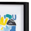 Glass Framed Abstract Wall Art, 16"