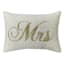 Willow Crossley Gold Beaded Mrs Throw Pillow, 9x12