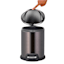 Black Stainless Steel Pedal Trash Can, 5l