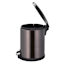 Black Stainless Steel Pedal Trash Can, 5l