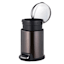 Black Stainless Steel Pedal Trash Can, 5l