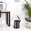 Black Stainless Steel Pedal Trash Can, 5l