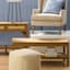Honeybloom Ivory & Blue Striped Decorative Box, 9x7