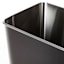 Black Stainless Steel Wastebasket, 11.7l