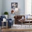 (A502) Providence Tacoma Blue Floral Hooked Area Rug, 5x7