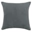 Slate Grey Faux Suede Throw Pillow, 18"