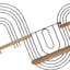 Crosby St. Rainbow Metal & Wood Wall Shelf, 24x18