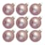 9-Count Matte Light Pink Glass Ornaments